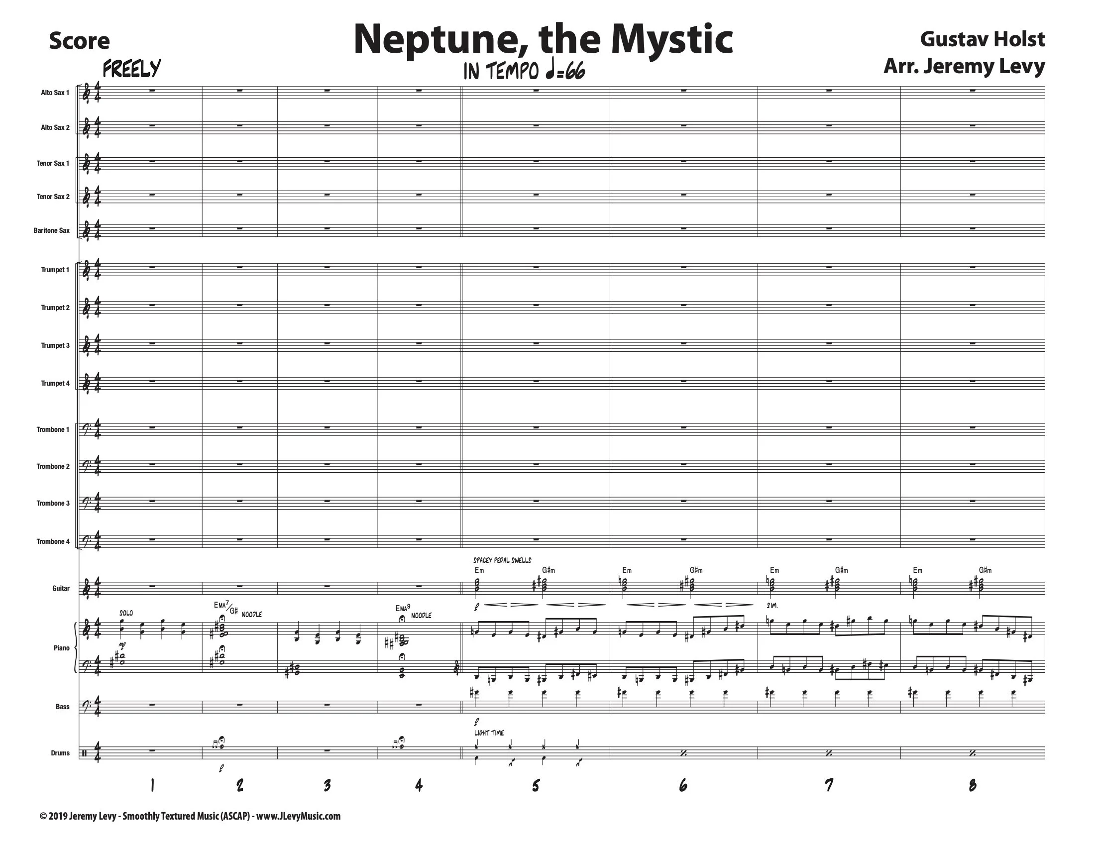Neptune, the Mystic - Sheet Music — Jeremy Levy - Composer